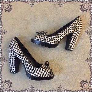 Coach Signature Peep-toe Heels